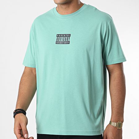 Parental Advisory - Tee Shirt Oversize Large Small Tag Verde Nero