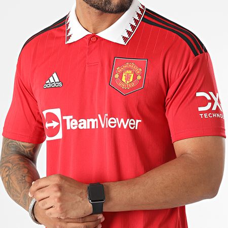 Adidas Sportswear - Polo sportiva a maniche corte del Manchester United H13881 Rosso