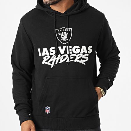 New Era - Felpa con cappuccio Las Vegas Raiders 60284648 Nero
