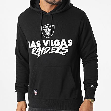 New Era - Felpa con cappuccio Las Vegas Raiders 60284648 Nero