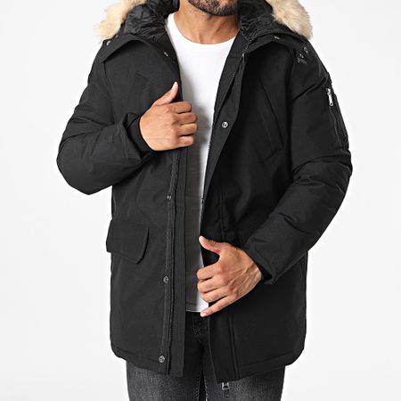 Schott NYC - Parka Nelson 20 in pelliccia nera
