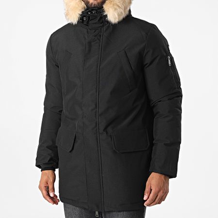 Schott NYC - Parka Nelson 20 in pelliccia nera