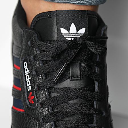 Adidas Originals - Continental 80 Stripes FX5091 Core Black Collegiate Navy Vive Red Sneakers