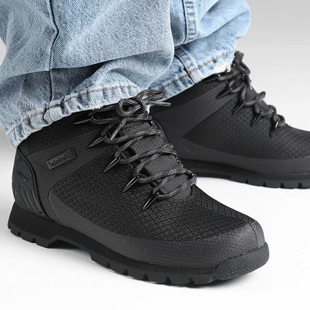 Timberland - Stivali Euro Sprint Mid Hiker Waterproof A1QHR Black Knit