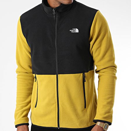 The North Face - A4AJC Giacca in pile con zip giallo senape nero