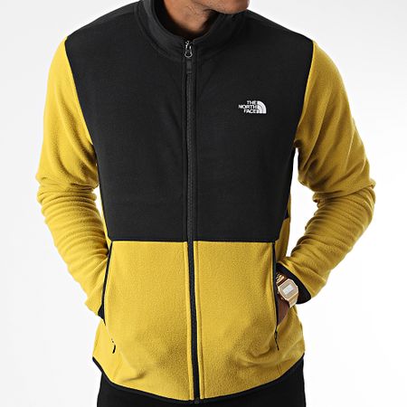 The North Face - A4AJC Giacca in pile con zip giallo senape nero