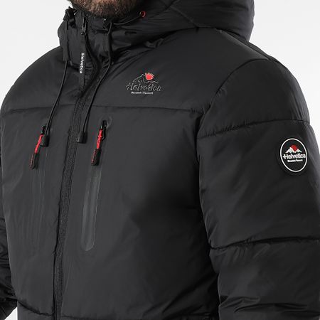 Helvetica - Nepal Giacca nera con cappuccio