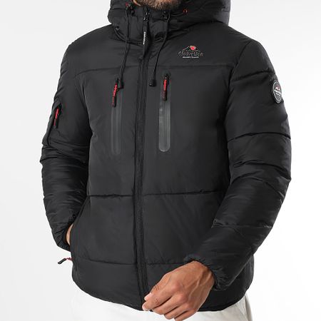 Helvetica - Nepal Giacca nera con cappuccio