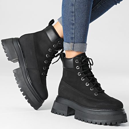 Timberland - Stivali da donna Sky 6 Inch Lace Up A248J Nero Nubuck