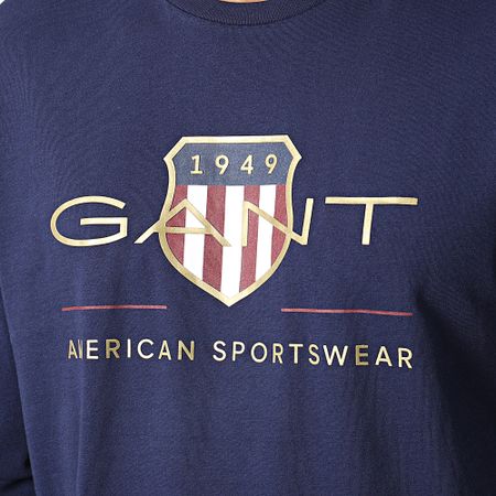 Gant - Maglietta a maniche lunghe blu navy