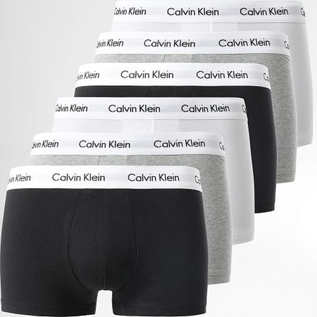 Calvin Klein - Set di 6 boxer neri, bianchi e grigi U2664G
