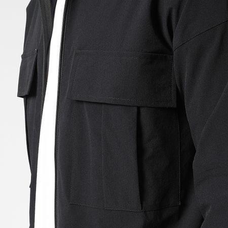 LBO - Set giacca con zip e pantaloni cargo neri 10701336