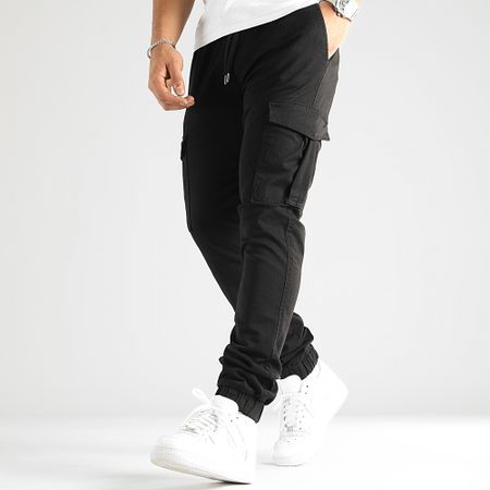 LBO - Set di 2 pantaloni cargo bianchi e neri dal taglio regolare 2713 2715