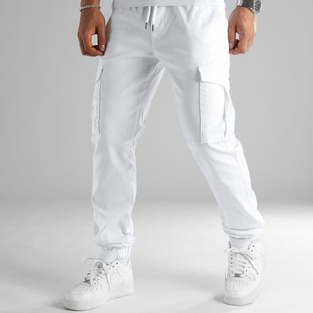 LBO - Set di 2 pantaloni cargo bianchi e neri dal taglio regolare 2713 2715