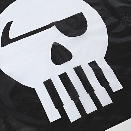 Piraterie Music - Bandiera con logo bianco e nero