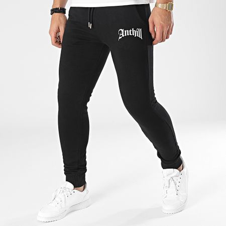 Anthill - Pantaloni da jogging Gothic 2 Nero Bianco