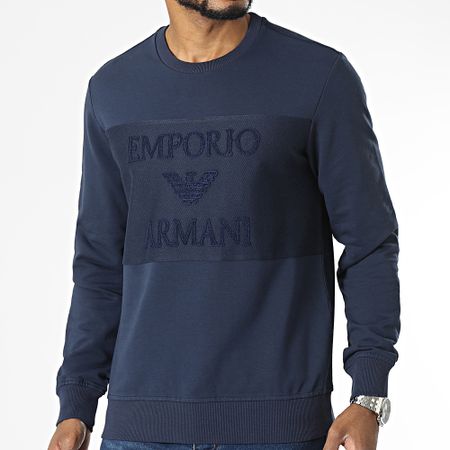 Emporio Armani - Felpa girocollo 211859-3R484 blu navy
