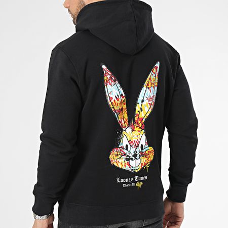 Looney Tunes - Bugs Bunny Graff Felpa con cappuccio nero