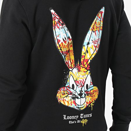 Looney Tunes - Bugs Bunny Graff Felpa con cappuccio nero
