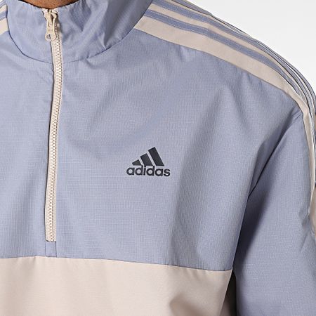 Adidas Sportswear - Tuta da ginnastica a righe IC6780 Beige Azzurro