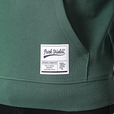Classic Series - Felpa con cappuccio Oxford Verde Bianco