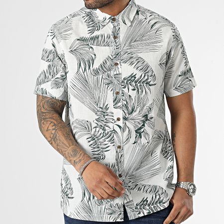 Tiffosi - Camicia a maniche corte Rogan White Green Khaki Floral
