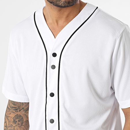Urban Classics - TB1237 Camicia da baseball bianca