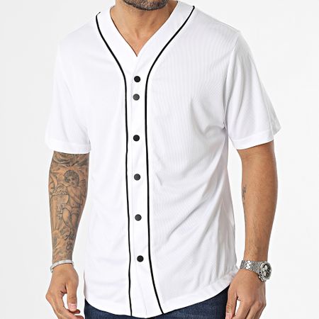 Urban Classics - TB1237 Camicia da baseball bianca