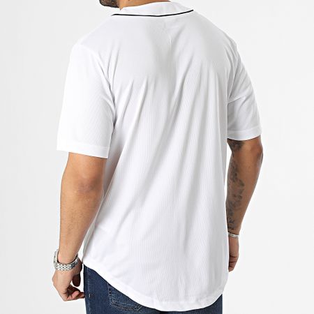 Urban Classics - TB1237 Camicia da baseball bianca