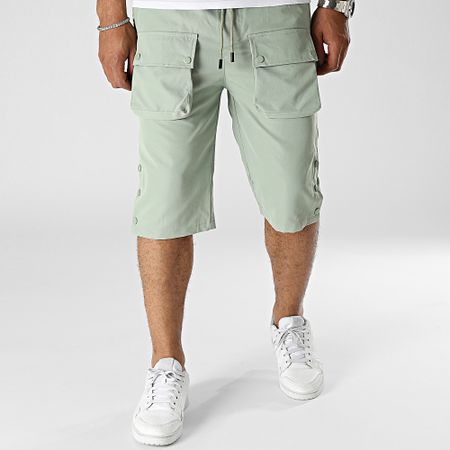 John H - Pantaloncini Cargo verde chiaro