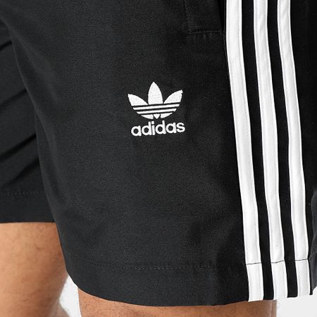 Adidas Originals - HT4406 Pantaloncini da bagno neri a fascia