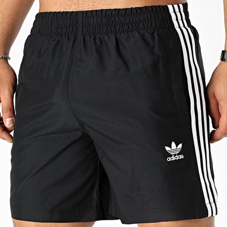 Adidas Originals - HT4406 Pantaloncini da bagno neri a fascia