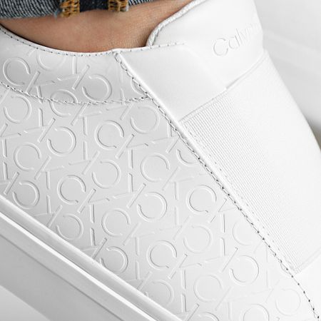 Calvin Klein - Sneakers Vulcan Slip-On Mono Mix 1593 Bianco Mono