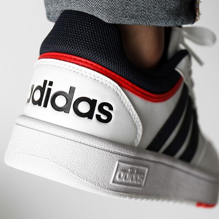 Adidas Originals - Hoops 3 GY5427 Cloud White Collegiate Navy Classic Red Sneakers