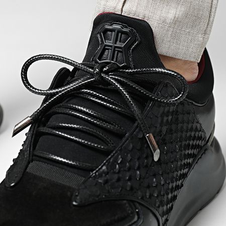 Benjamin Berner - Sneaker alte Magnus Runner Cut-Neoprene All Black Cobra
