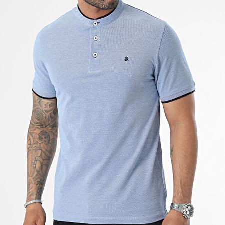 Jack And Jones - Polo Paulos a maniche corte blu chiaro