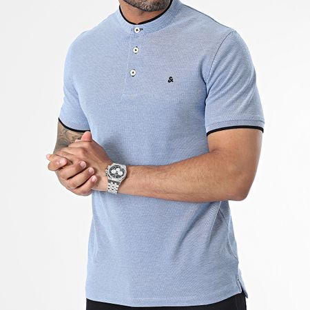 Jack And Jones - Polo Paulos a maniche corte blu chiaro