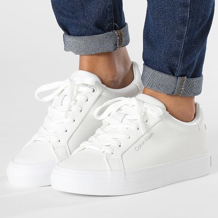 Calvin Klein - Sneaker alte da donna Vulcan Lace Up Nano 1066 CK White