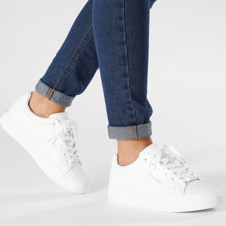 Calvin Klein - Sneaker alte da donna Vulcan Lace Up Nano 1066 CK White