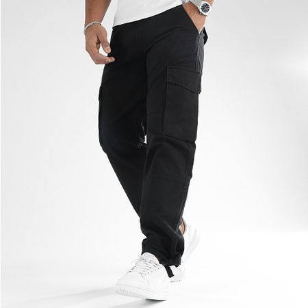 LBO - Pantaloni cargo a gamba larga con tasche 2989 Nero