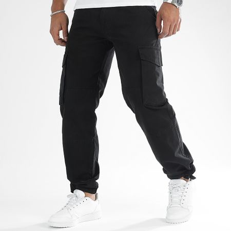 LBO - Pantaloni cargo a gamba larga con tasche 2989 Nero