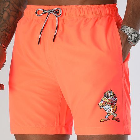 Looney Tunes - Pantaloncini da bagno Taz Graff Arancione fluo