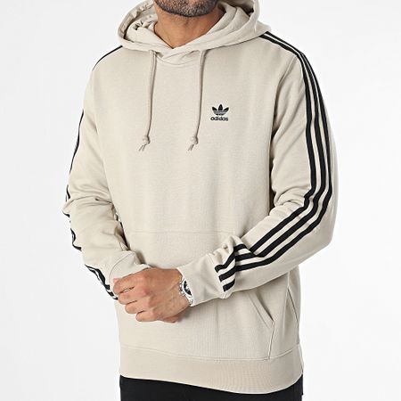 Adidas Originals - Felpa con cappuccio 3 strisce IL2490 Beige