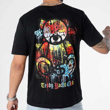 Teddy Yacht Club - Tee Shirt Oversize Large Art Series Dripping Nero