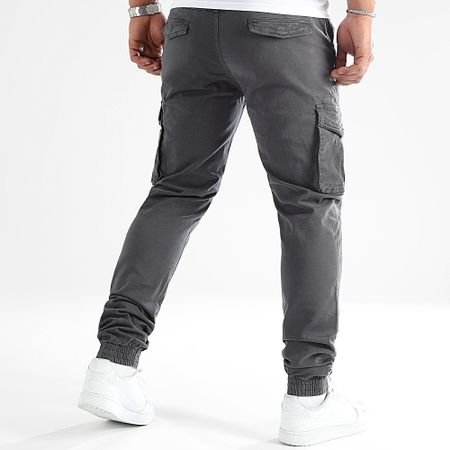 John H - Pantaloni cargo grigio antracite