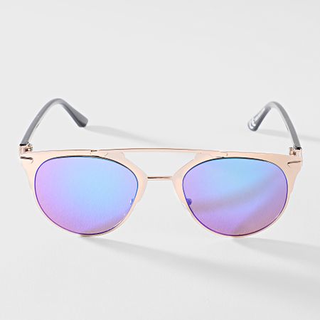 Frilivin - Occhiali da sole a specchio rosa verde oro