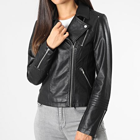 Only - Giacca Gemma da donna in ecopelle nera