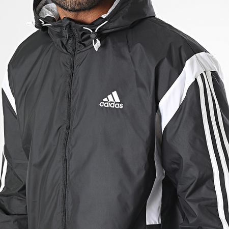 Adidas Originals - Giacca a vento con cappuccio IN9953 Nero