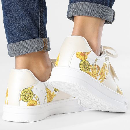 Versace Jeans Couture - Fondo Court Sneakers donna 75VA3SK7-ZS358 Bianco Beige Renaissance