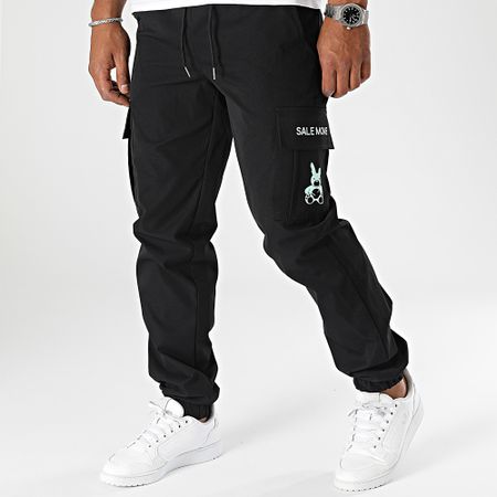 Sale Môme Paris - Pantaloni cargo coniglio nero verde menta